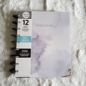 The Happy Planner Classic Undated Soft Watercolor Planner Horizontal layout